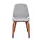 Armen Living Brinley Gray Faux Leather and Walnut Wood Dining Room Accent Chair LCBNSIWAGR - alternate 6
